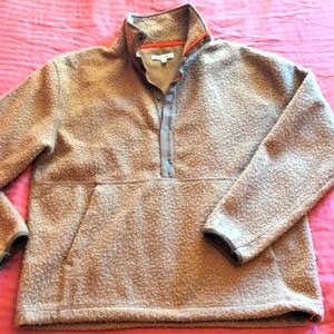 🆕 ALEX MILL Curly High Pile Fleece Henley Pullover